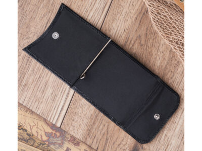 Czarna, skórzana, elegancka banknotówka męska Paolo Peruzzi - obrazek 4