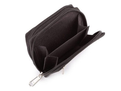 Mała, czarna, saszetka męska z mocowaniem do paska od spodni - obrazek 4