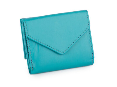 Mały, skórzany portfel damski w kolorze turkusowym J Jones - obrazek 5