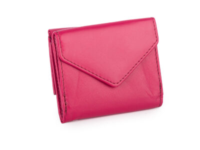 Mały, skórzany portfel damski w kolorze różowym J Jones - obrazek 5
