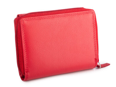 Czerwony portfel damski Franko z miękkiej naturalnej skóry RFID - obrazek 8