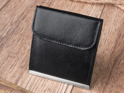 Czarna, skórzana, elegancka banknotówka męska Paolo Peruzzi - obrazek 3