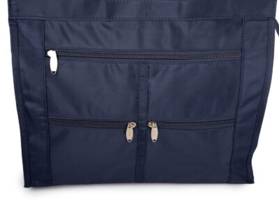 Torba na zakupy granatowa z mocnego materiału - mikrofiby pojemny - obrazek 5