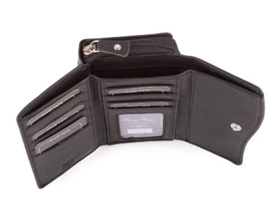 Duży damski portfel czarny uszyty z miękkiej i przyjemnej w dotyku skóry naturalnej RFID - obrazek 5