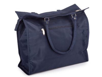 Torba na zakupy granatowa z mocnego materiału - mikrofiby pojemny - obrazek 3