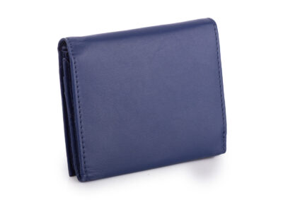 Mały skórzany granatowy portfel damski do małej torebki J Jones - obrazek 5