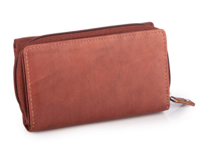 Duży damski portfel ciemnobrązowy uszyty z miękkiej i przyjemnej w dotyku skóry naturalnej RFID - obrazek 4