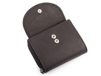 Czarny portfel damski Franko z miękkiej naturalnej skóry RFID - obrazek 3