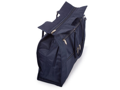 Torba na zakupy granatowa z mocnego materiału - mikrofiby pojemny - obrazek 2