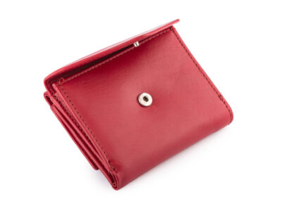 Mały, skórzany portfel damski w kolorze czerwonym J Jones - obrazek 3