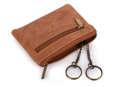 Brązowe etui na klucze z grubej skóry naturalnej WILD - obrazek 2