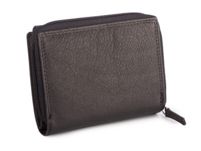 Czarny portfel damski Franko z miękkiej naturalnej skóry RFID - obrazek 2