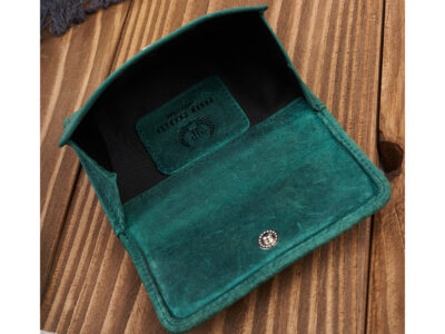Mały portfel damski zielony skórzany w stylu vintage Paolo Peruzzi - obrazek 5
