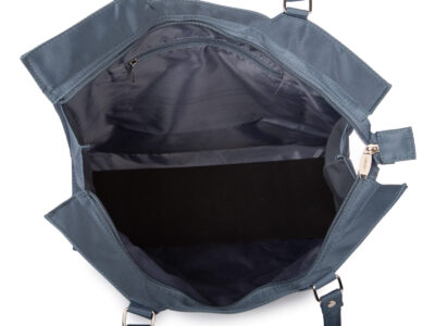 Torba na zakupy błękitna z mocnego materiału - mikrofiby pojemny - obrazek 6