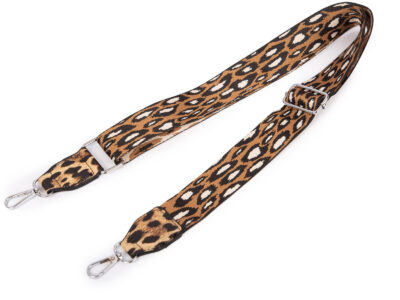 Łódkowata, mała torebka damska z wzorem w modną panterkę - obrazek 9