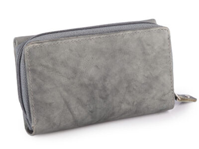 Duży damski portfel szary uszyty z miękkiej i przyjemnej w dotyku skóry naturalnej RFID - obrazek 4