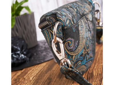 Duża skórzana saszetka nerka damska z orientalnym wzorem Paolo Peruzzi - obrazek 6