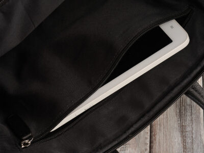 Duża, elegancka torba męska aktówka ze skóry naturalnej, czarna na laptopa - obrazek 4