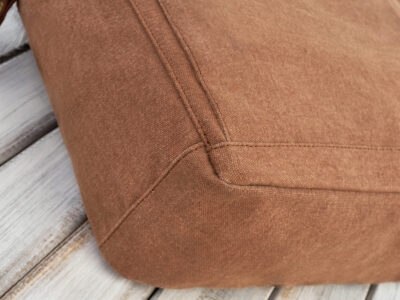 Duża, elegancka, materiałowa torba męska do pracy w kolorze brązowym A4 na laptopa - obrazek 5