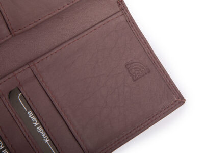 Duży portfel damski skórzany w kolorze mauve miękki z RFID Money Maker - obrazek 5