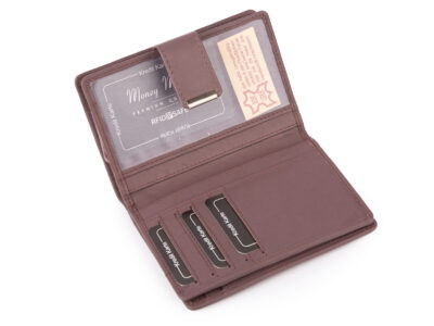 Portfel damski skórzany w kolorze mauve RFID średni Money Maker - obrazek 6