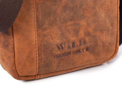 Skórzana, brązowa torba męska na ramię listonoszka w stylu vintage - obrazek 3