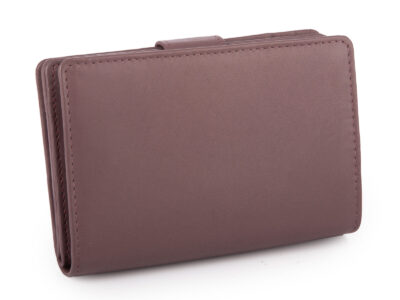 Portfel damski skórzany w kolorze mauve RFID średni Money Maker - obrazek 2