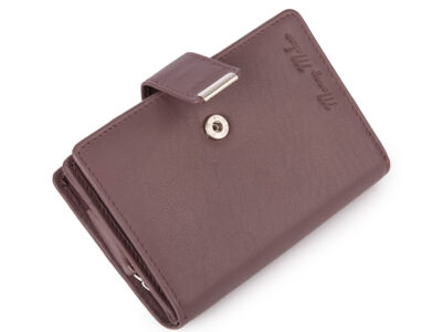 Portfel damski skórzany w kolorze mauve RFID średni Money Maker - obrazek 3