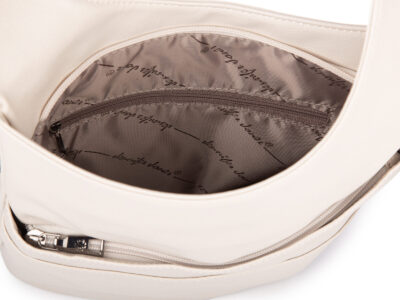 Elegancka, miejska torebka damska na ramię w kolorze ecru  Jennifer Jones - obrazek 8