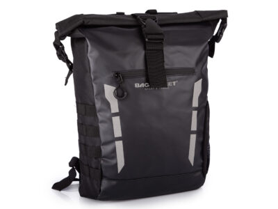 Duży, wodoodporny plecak trekkingowy / sportowy ze zwijanym kołnierzem