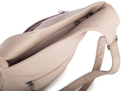 Elegancka, miejska torebka damska na ramię w kolorze beżowym Jennifer Jones - obrazek 6