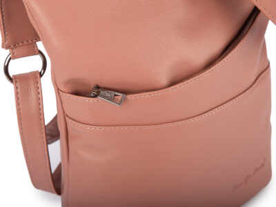 Elegancka, miejska torebka damska na ramię w kolorze różowym pastelowym Jennifer Jones - obrazek 5