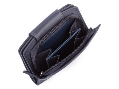 Średni skórzany portfel damski RFID granatowy Money Maker - obrazek 7