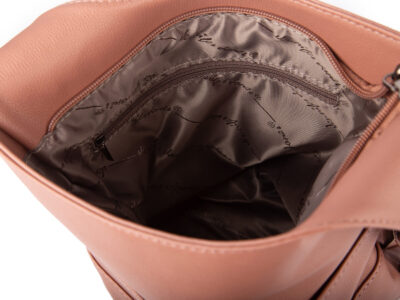 Elegancka, miejska torebka damska na ramię w kolorze różowym pastelowym Jennifer Jones - obrazek 9