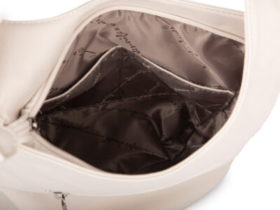 Elegancka, miejska torebka damska na ramię w kolorze ecru  Jennifer Jones - obrazek 9