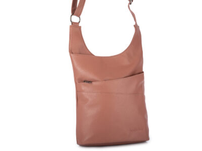 Elegancka, miejska torebka damska na ramię w kolorze różowym pastelowym Jennifer Jones - obrazek 4