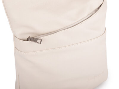 Elegancka, miejska torebka damska na ramię w kolorze ecru  Jennifer Jones - obrazek 4
