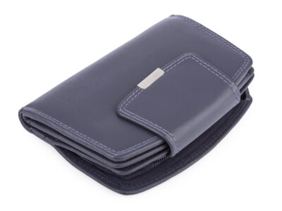 Średni skórzany portfel damski RFID granatowy Money Maker - obrazek 8