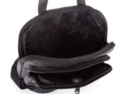 Skórzany, damski plecaczek miejski na jedno ramię, czarny - obrazek 5