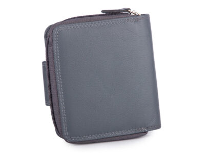 Średniej wielkości, skórzany portfel damski szary Franko - obrazek 2