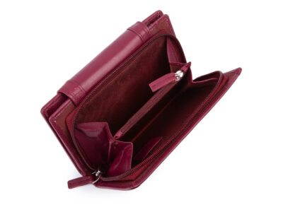 Duży, bordowy, portfel damski z miękkiej skóry naturalnej Franko - obrazek 8