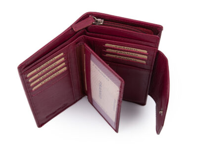 Duży, bordowy, portfel damski z miękkiej skóry naturalnej Franko - obrazek 7