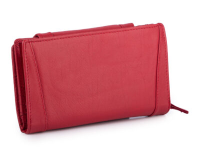 Duży, czerwony, portfel damski z miękkiej skóry naturalnej Franko - obrazek 2