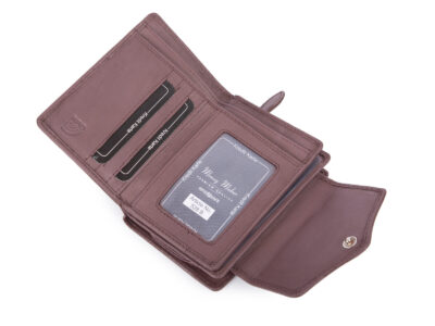 Średni skórzany portfel damski Money Maker w kolorze mauve - obrazek 4