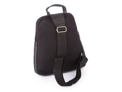 Skórzany, damski plecaczek miejski na jedno ramię, czarny - obrazek 2