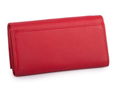 Czerwony, pojemny, skórzany portfel damski poziomy Franko - obrazek 2