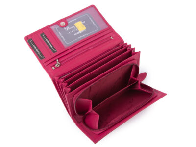 Duży różowy portfel damski skórzany Money Maker - obrazek 5