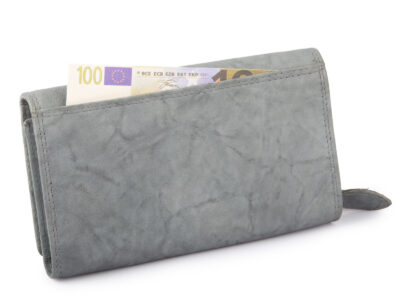 Duży szary portfel damski skórzany Money Maker - obrazek 6