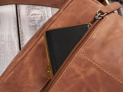 Skórzana listonoszka męska z paskiem na ramię w kolorze brązowym Paolo Peruzzi - obrazek 9