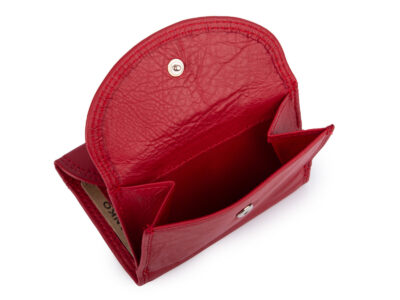 Malutki, kieszonkowy portfel skórzany w kolorze czerwonym Franko - obrazek 5